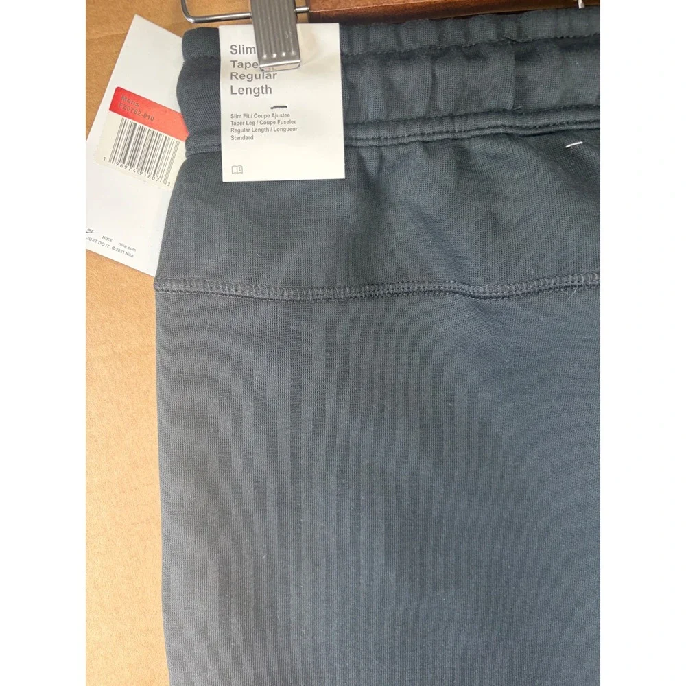 Nike Tech Fleece Joggers Mens Large Black White Stripe Tapered Sweatpants NEW